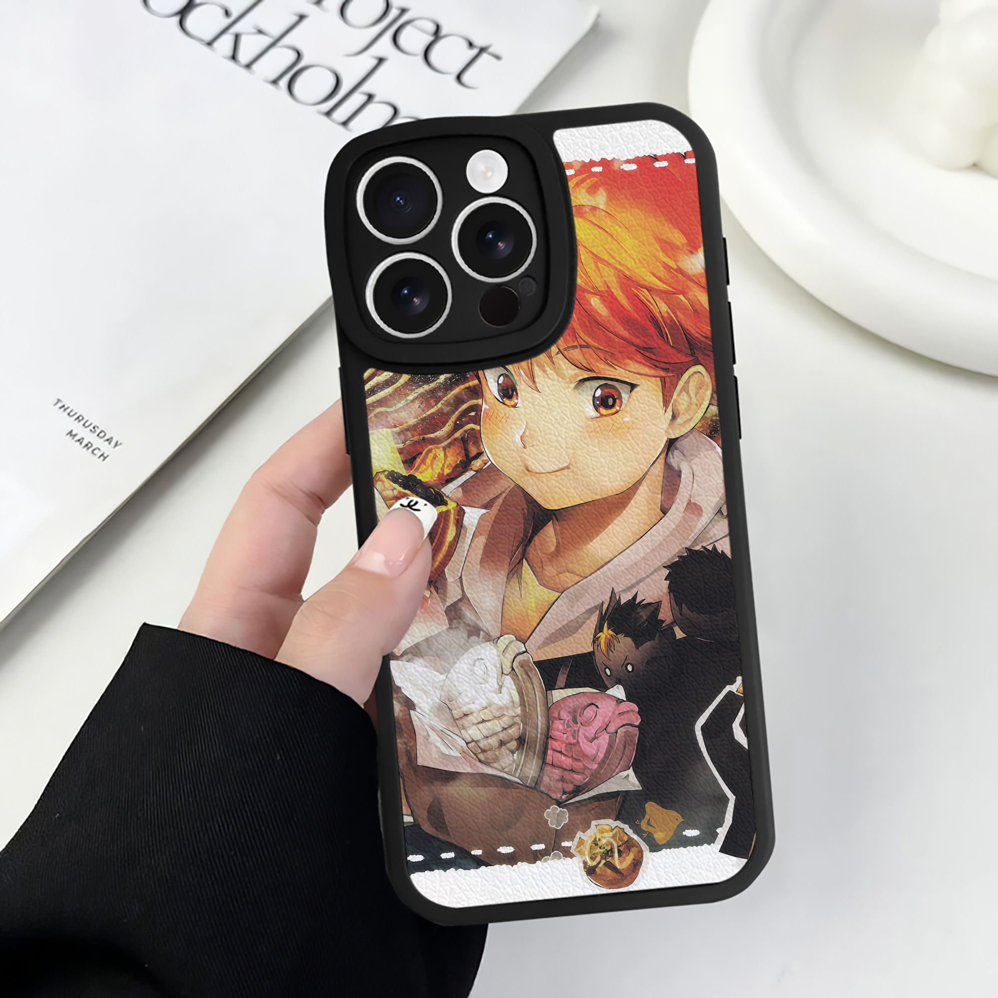 （画像用） ハイキュー!! Haikyu!! 【iPhone 16シリーズ対応】シリコンスマホケース（レザー調） 材質：シリコン